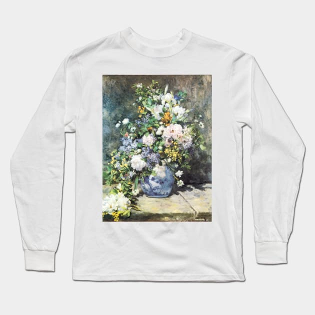 Spring Bouquet by Pierre Renoir Long Sleeve T-Shirt by MasterpieceCafe